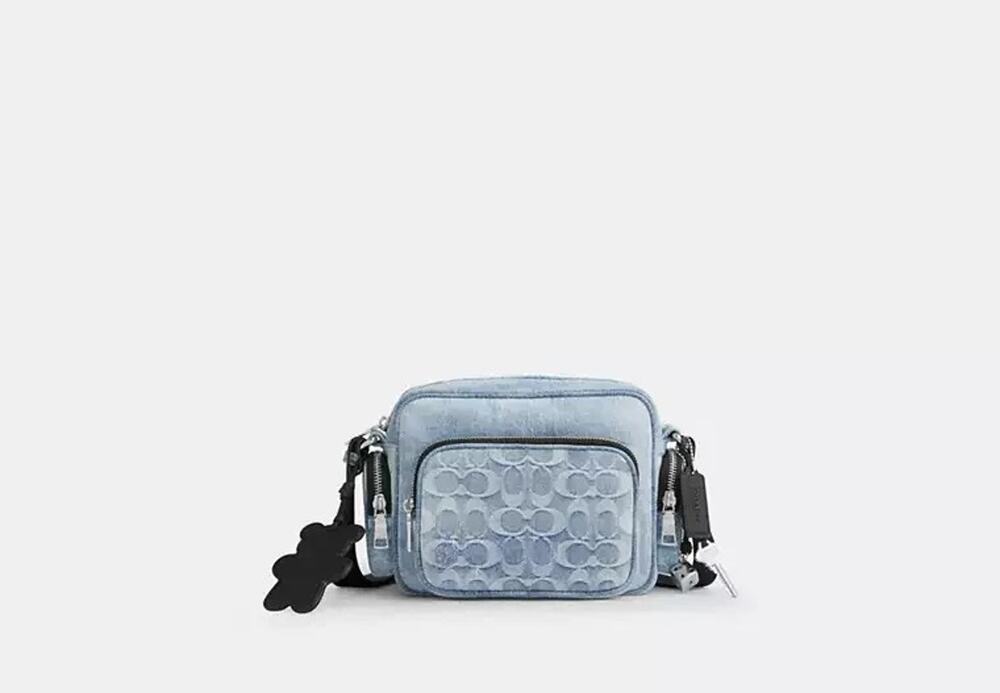 NWT B9-006Coach Fletcher Crossbody Bag Loved Signature Denim CEA06